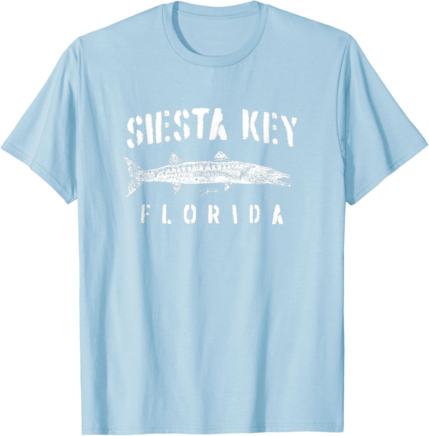 JCombs: Siesta Key, FL, Great Barracuda T-Shirt - T-Shirt | Light Blue
