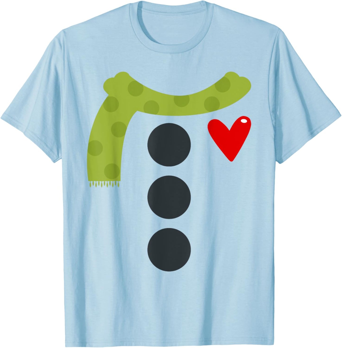 Snowman Buttons Costume Funny Christmas Xmas Men Women Kids T-Shirt - T-Shirt | Light Blue