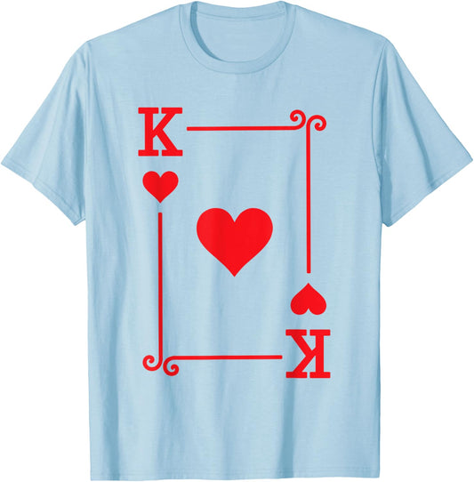 King Hearts Card Costume - Playing Cards - King Hearts T-Shirt - T-Shirt | Light Blue