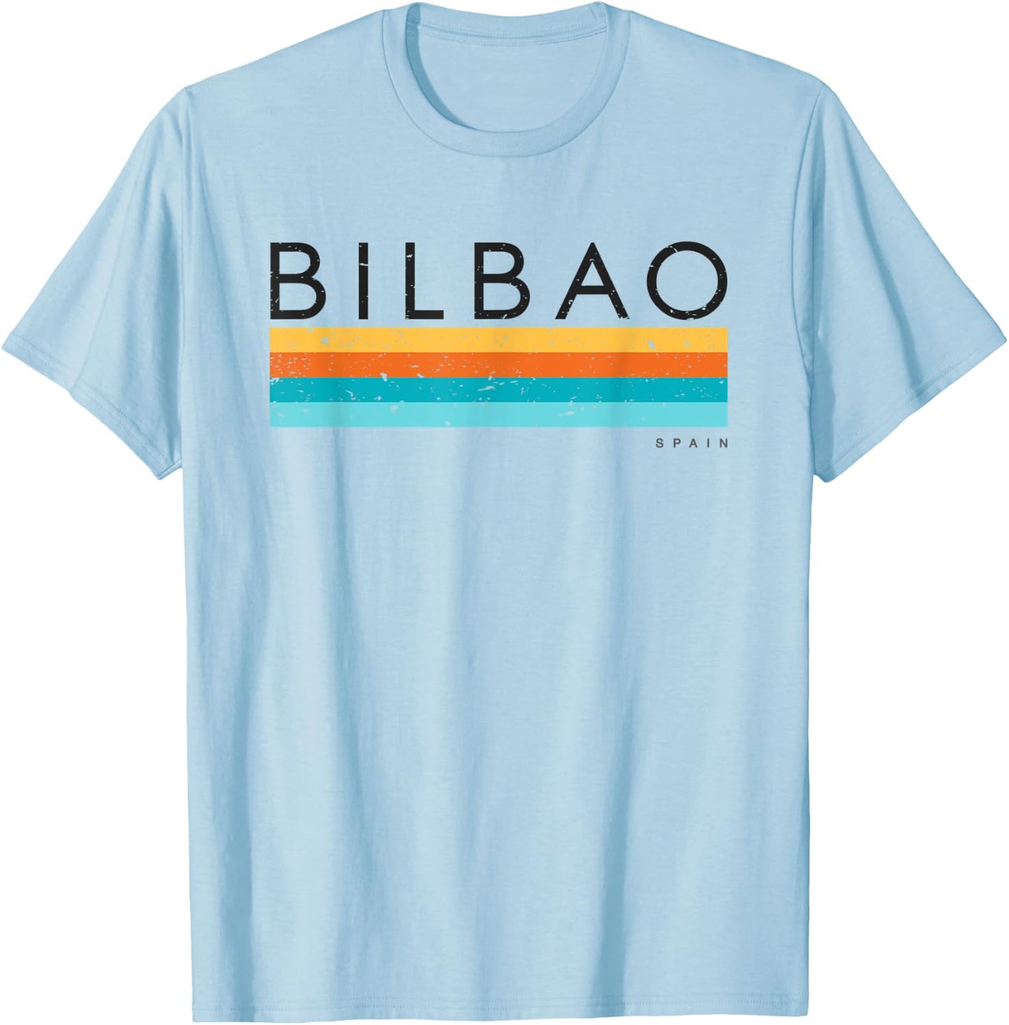 Vintage Bilbao Spain Retro Design T-Shirt - T-Shirt | Light Blue