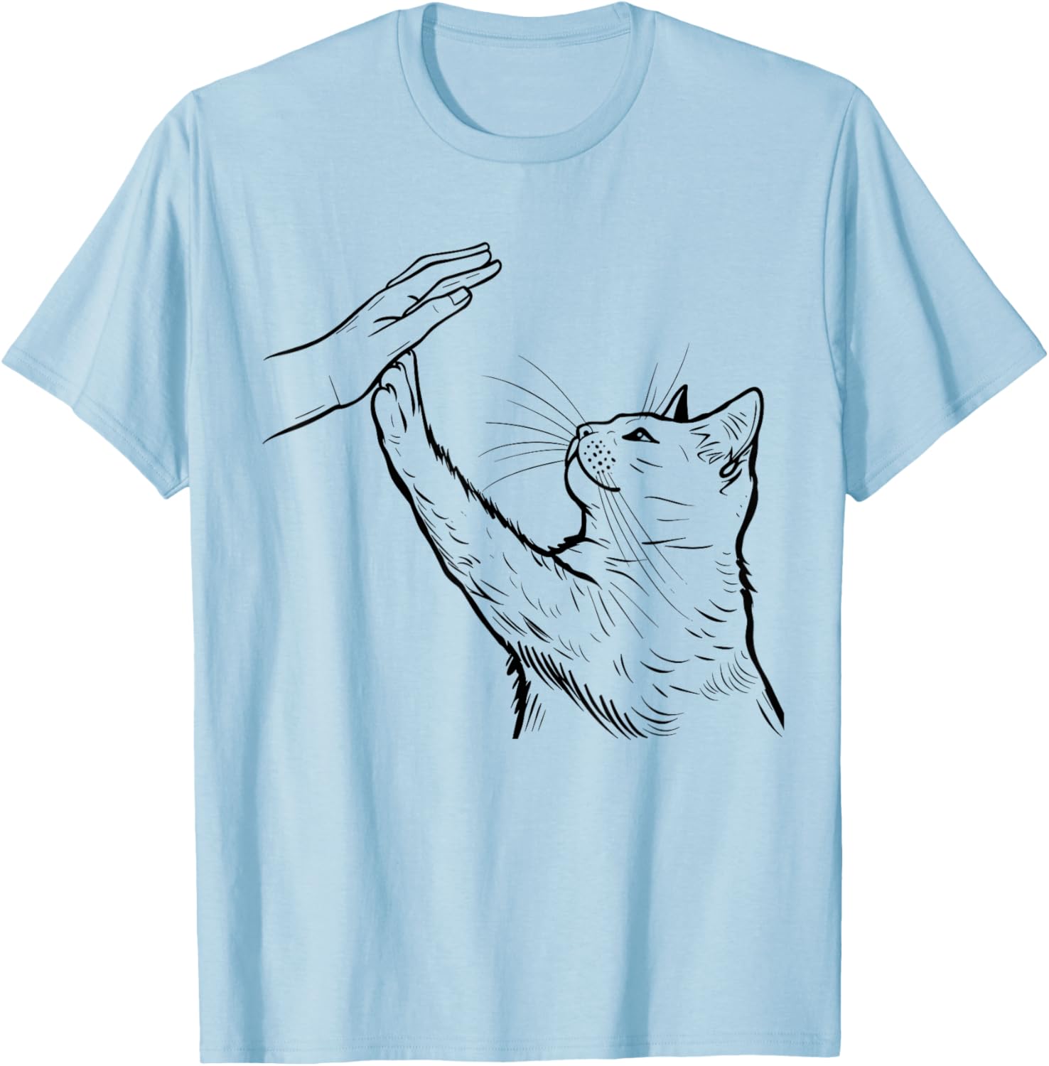 Funny Cat Dad Fathers Day Best Daddy Ever T-Shirt - T-Shirt | Light Blue