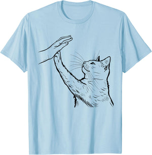 Funny Cat Dad Fathers Day Best Daddy Ever T-Shirt - T-Shirt | Light Blue