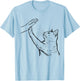 Funny Cat Dad Fathers Day Best Daddy Ever T-Shirt - T-Shirt | Light Blue