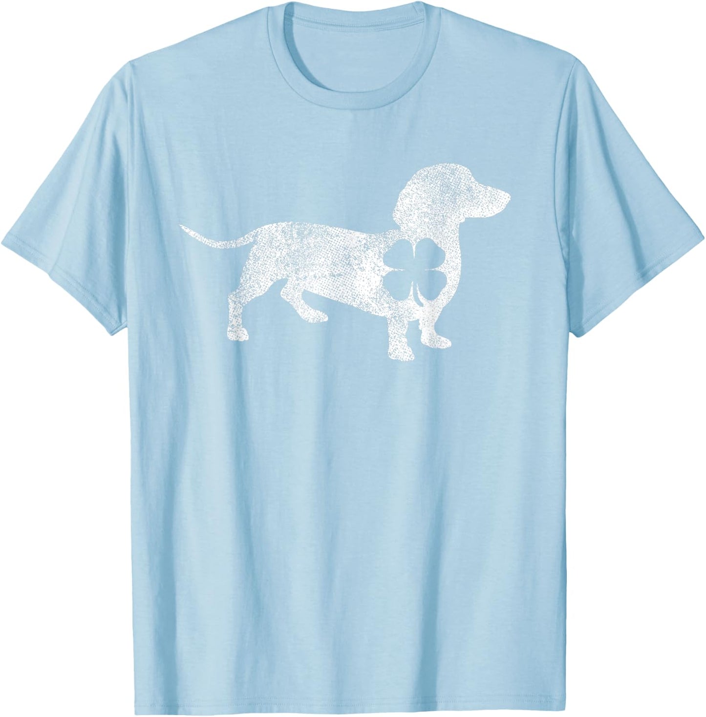 St Patrick's Day Irish Ireland Green Shamrock Dog Dachshund T-Shirt - T-Shirt | Light Blue