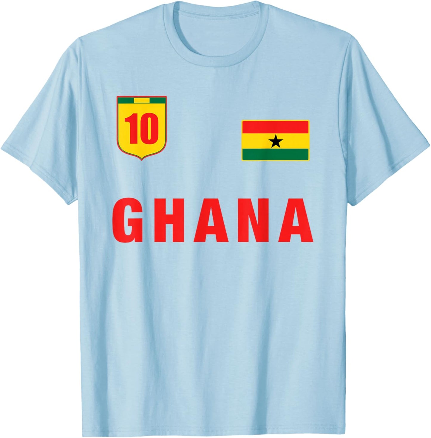 Ghana Fussball Team Fan Trikot Weiß Ghana Outfit Design T-Shirt - T-Shirt | Light Blue