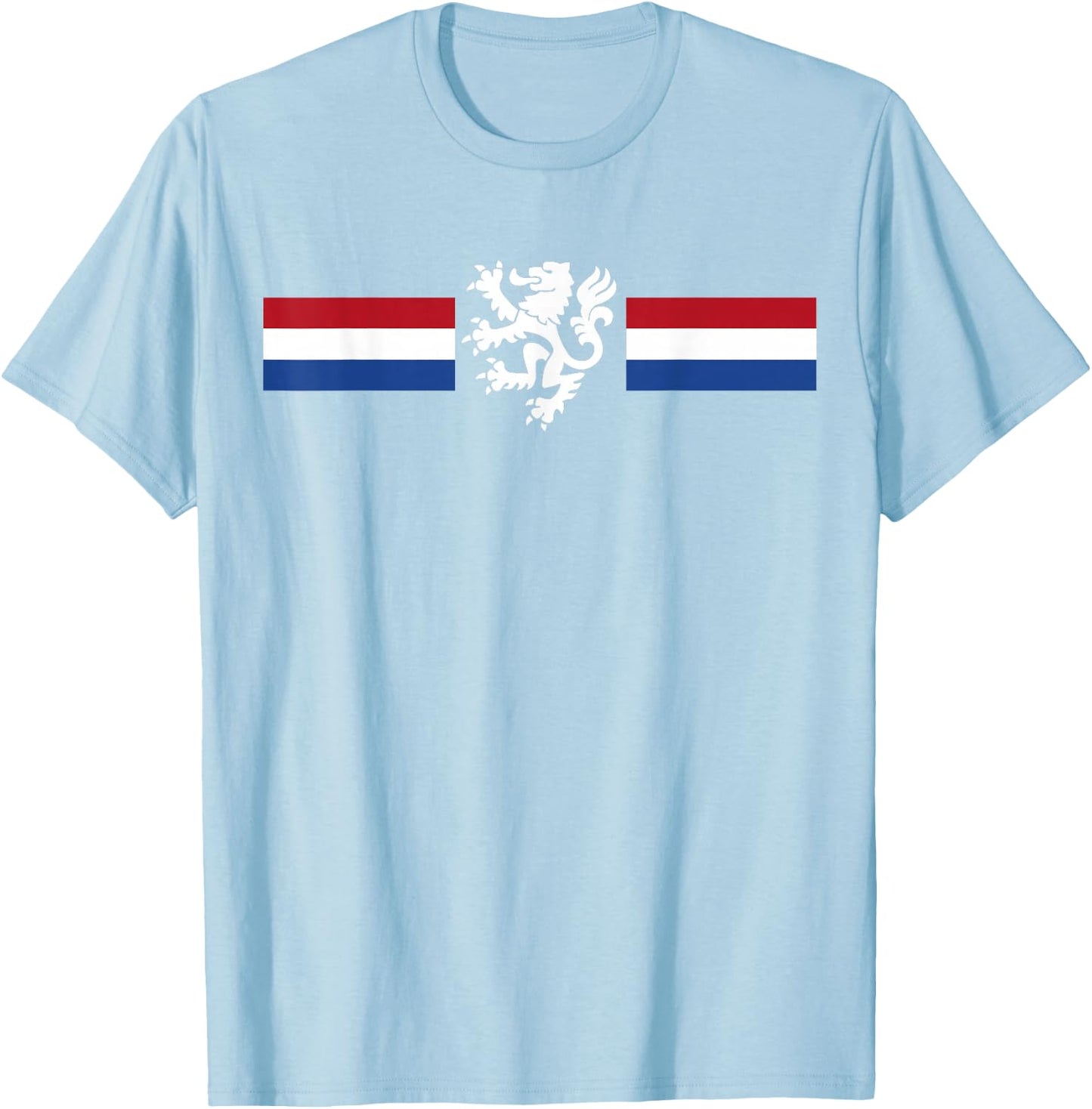 Holland Emblem Lion Nederland Flag Netherlands T-Shirt - T-Shirt | Light Blue