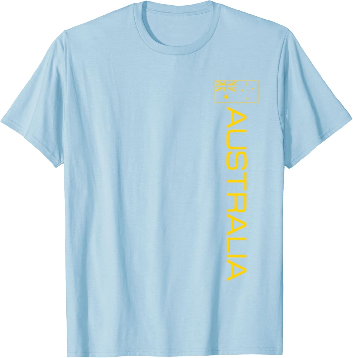 Australia Flag Australian Athletic Sports Vertical Style T-Shirt - T-Shirt | Light Blue