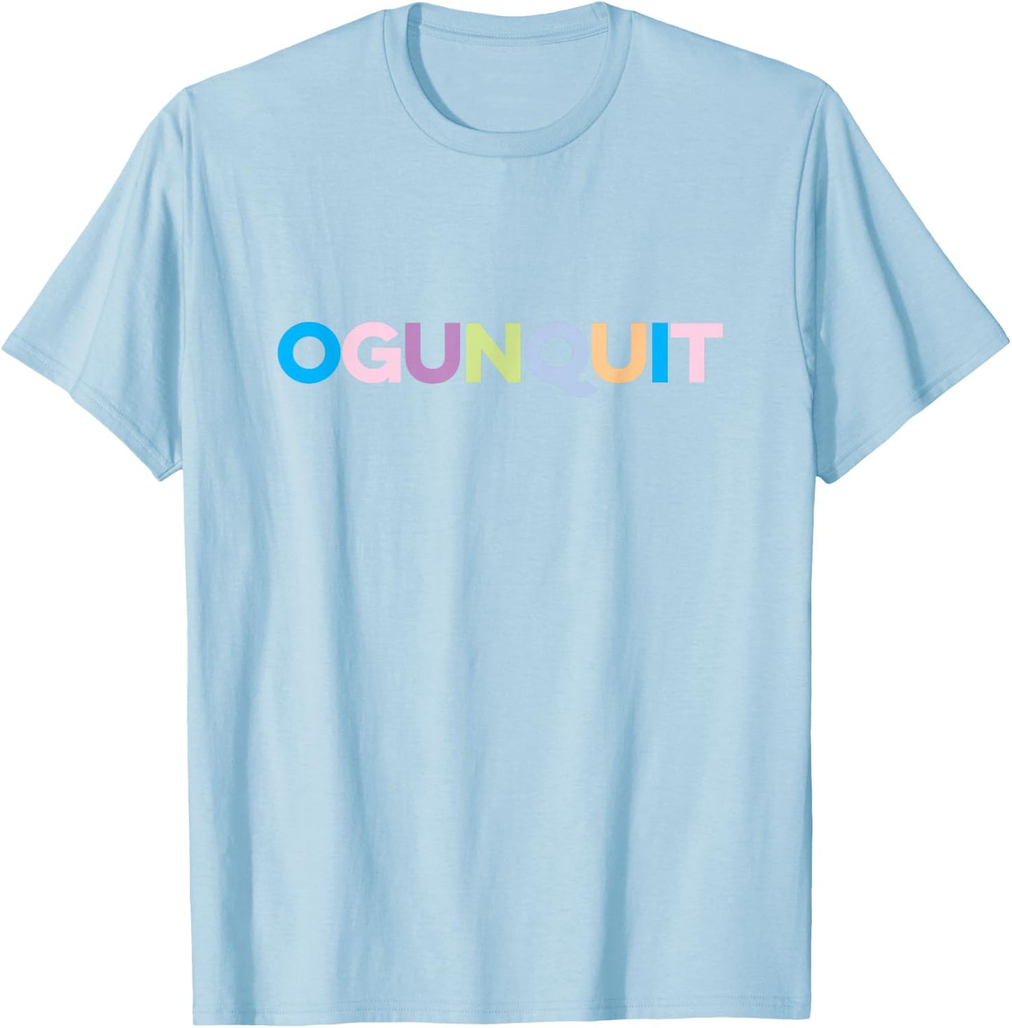 Ogunquit Maine Colorful Vacation T-Shirt - T-Shirt | Light Blue