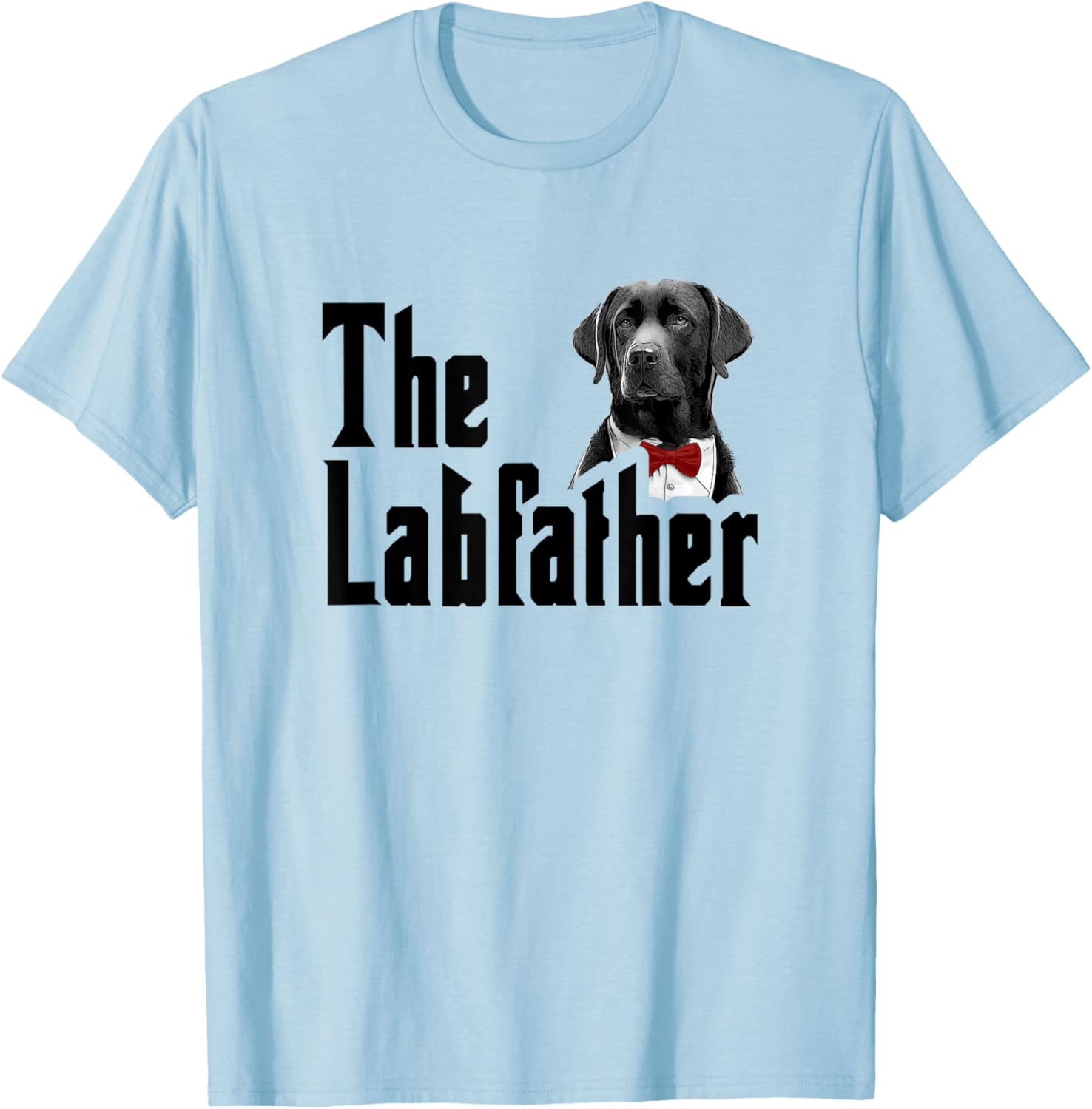 The Labfather Red Bow Tie Labrador Father's Day Dog Lover Men Women T-Shirt - T-Shirt | Light Blue