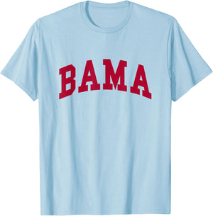 Graphic Apparel Co. - ALABAMA - Adults - White - Small - Short Sleeve - Classic Fit - Modern - Classic T-Shirt - T-Shirt | Light Blue