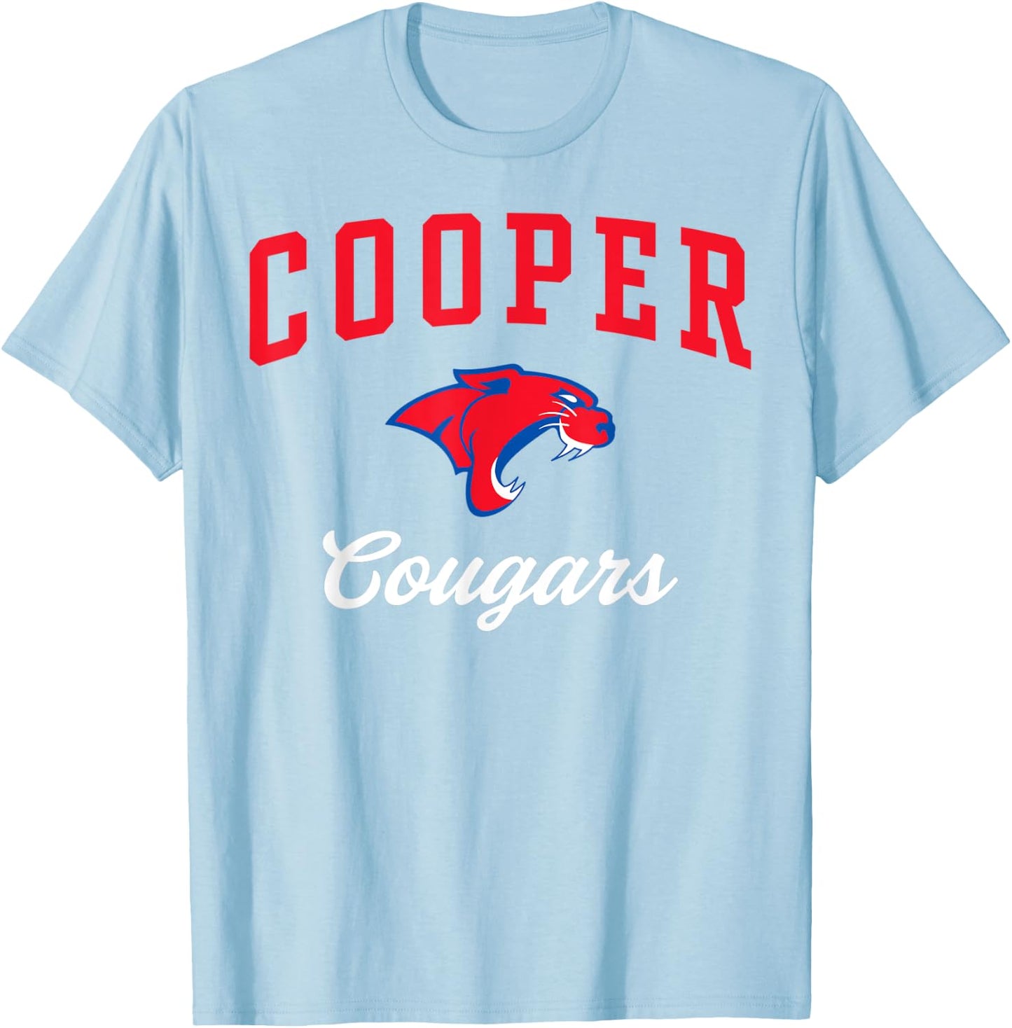 Cooper High School Cougars C3 T-Shirt - T-Shirt | Light Blue