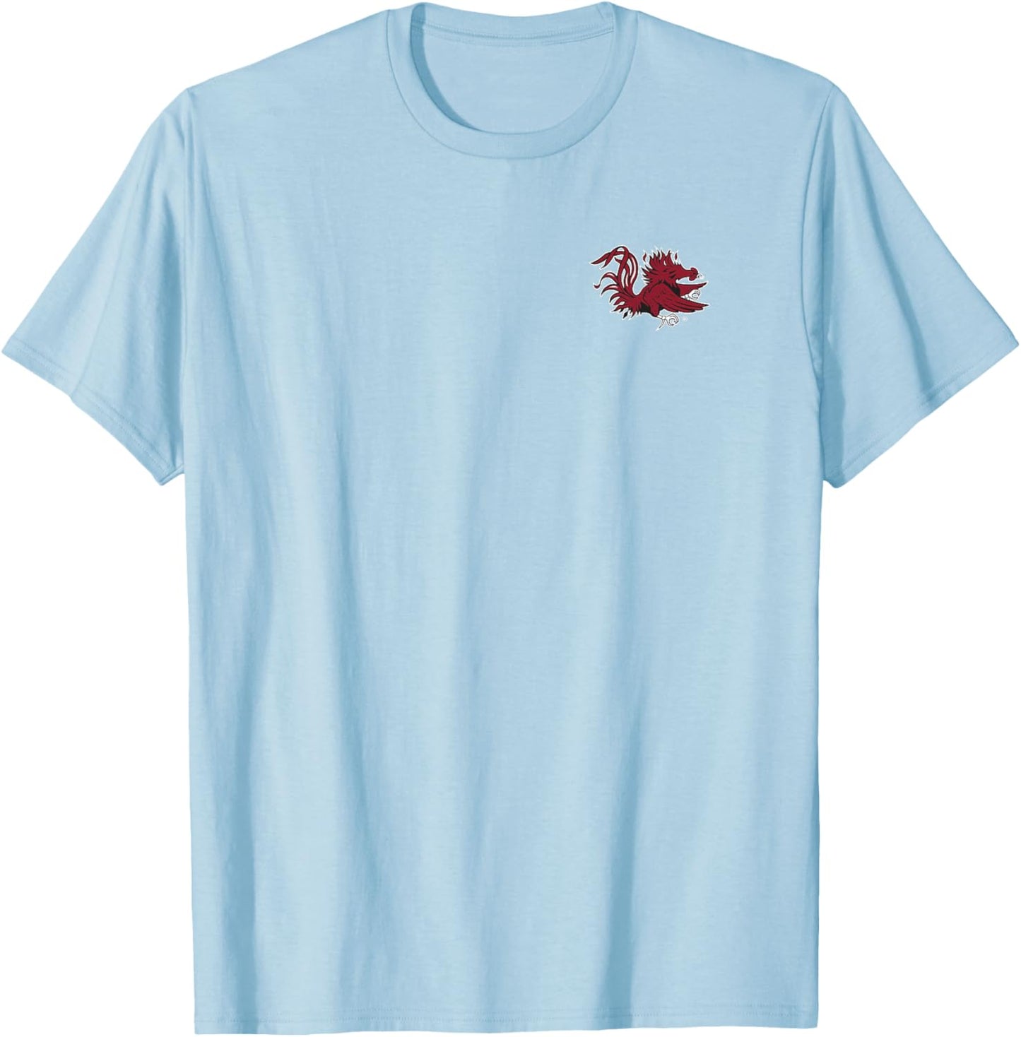 South Carolina Gamecocks Icon Front/Back Heather Gray T-Shirt - T-Shirt | Light Blue