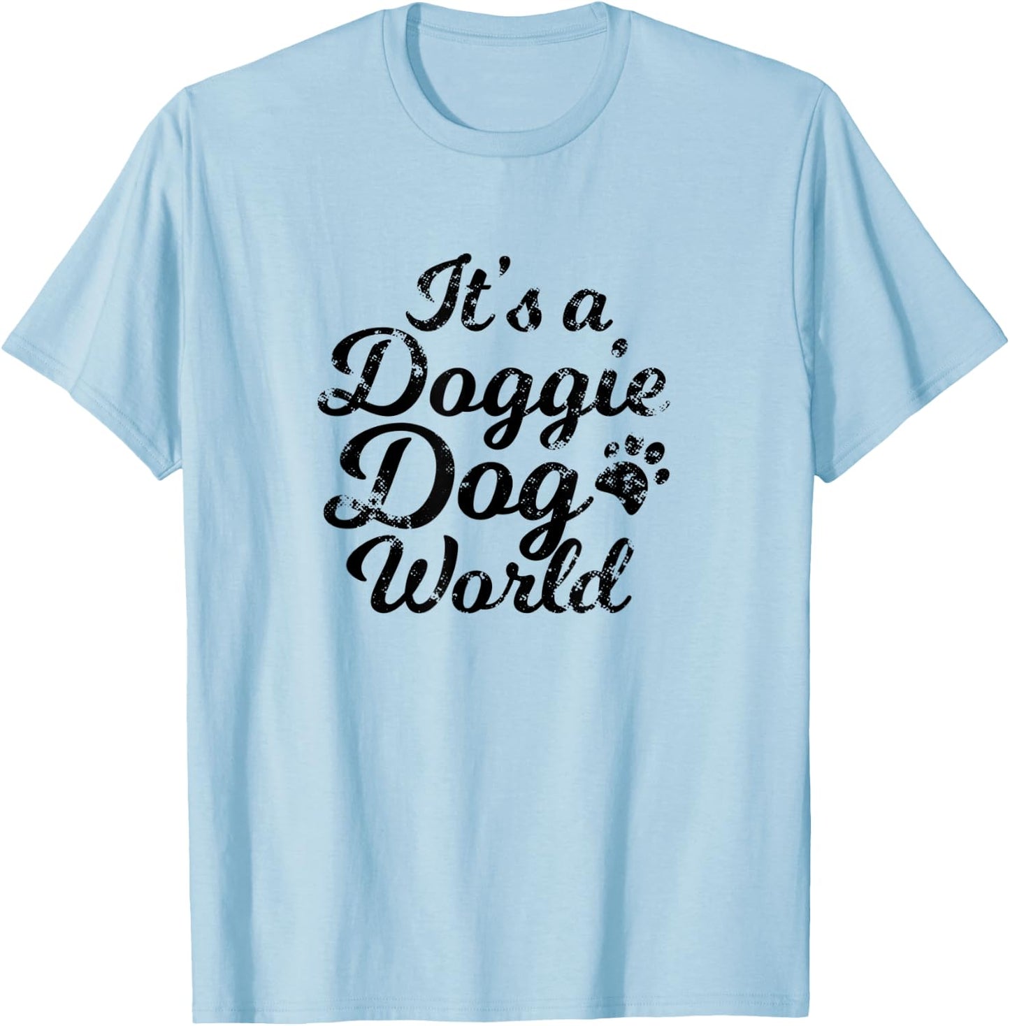 It's A Doggie Dog World (Graphic Geek) Women Kids T-Shirt - T-Shirt | Light Blue