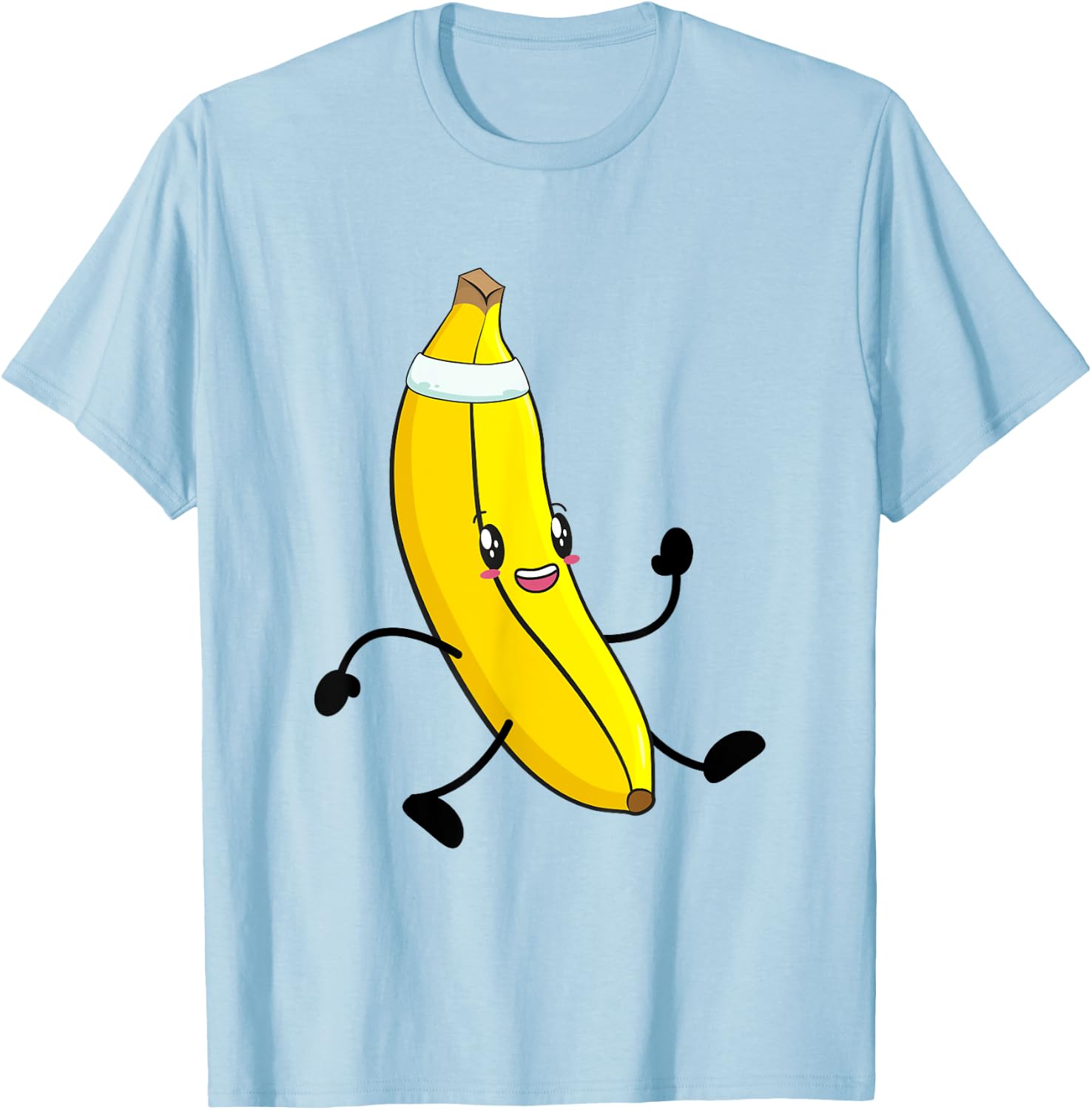 Banana Running Runner Sport Marathon Fitness T-Shirt - T-Shirt | Light Blue
