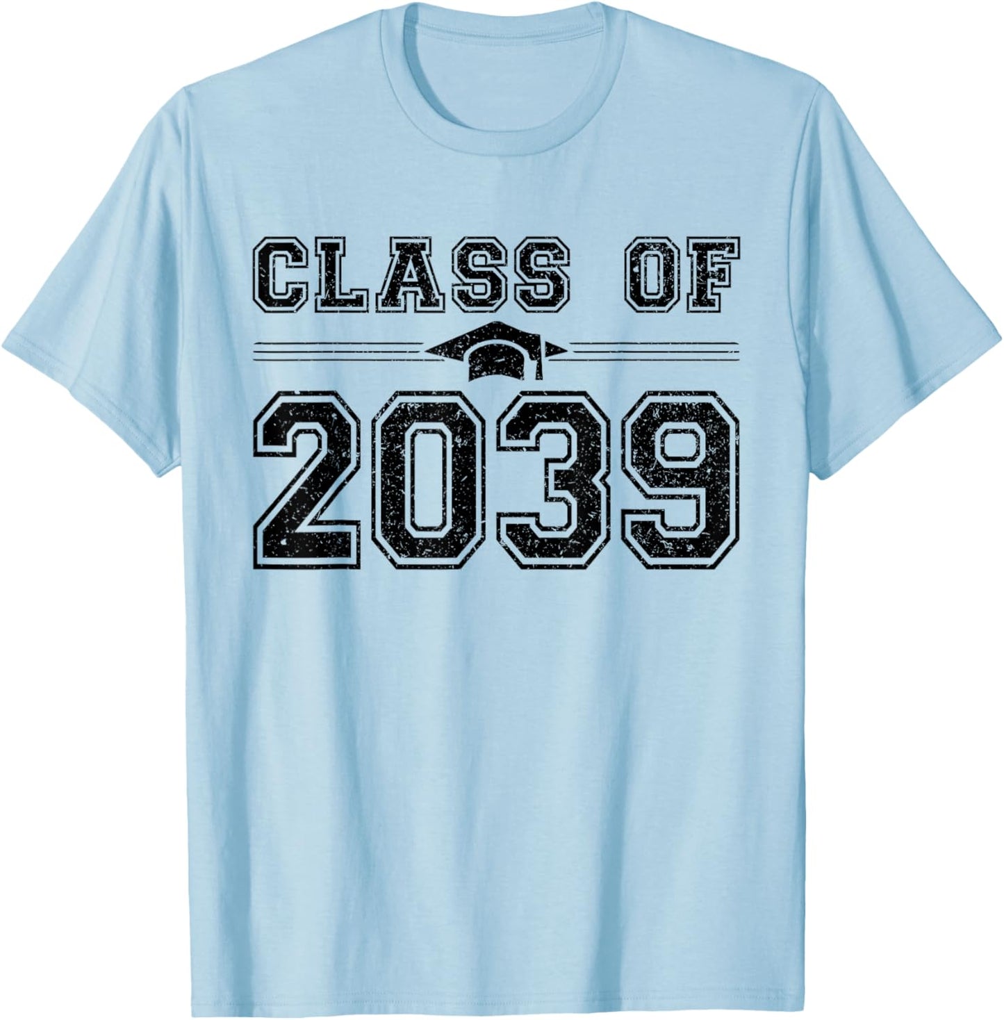 Class of 2039 Grow With Me First Day of School Graduation T-Shirt - T-Shirt | Light Blue
