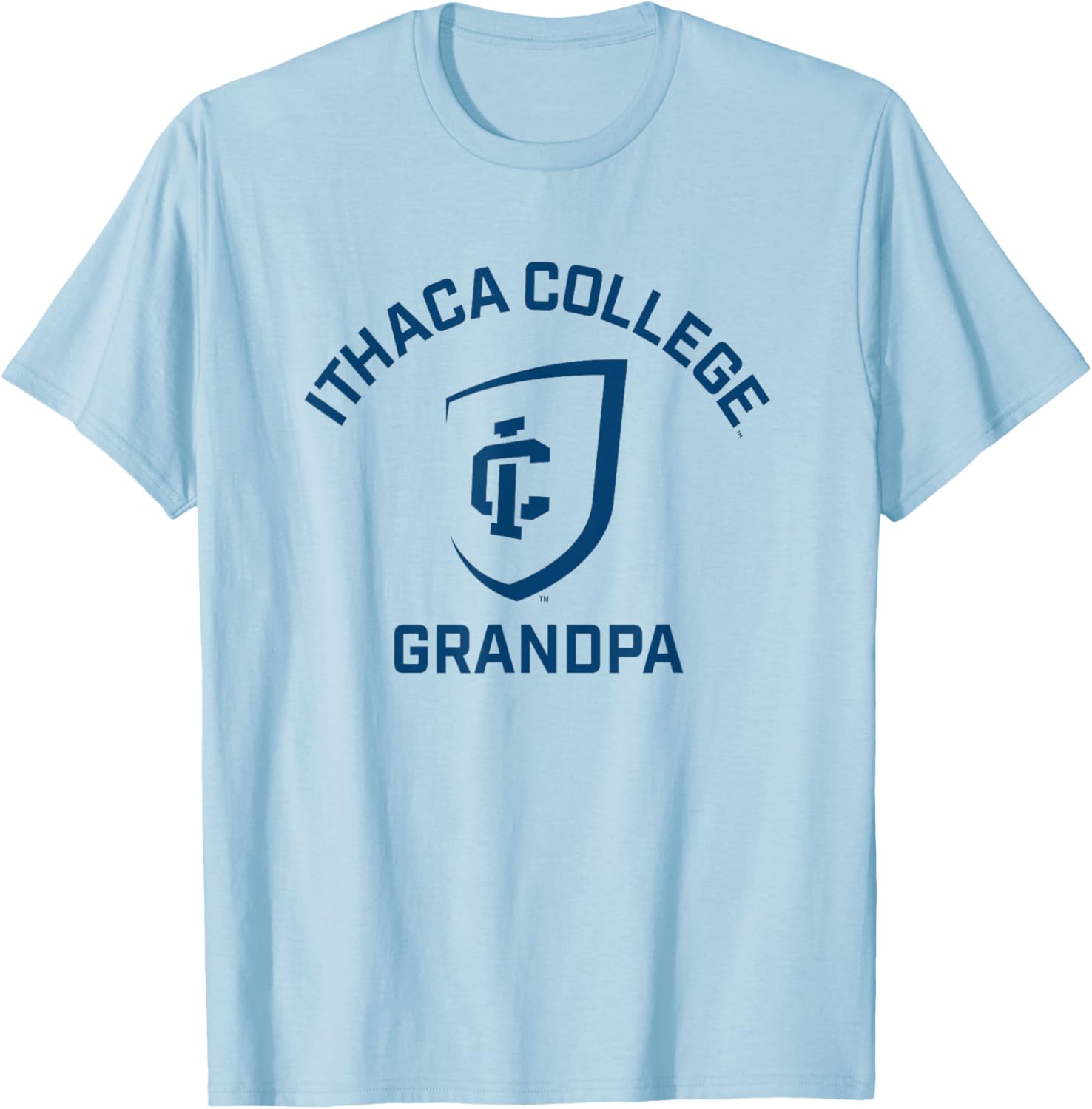 Ithaca College Bombers Arched Grandpa T-Shirt - T-Shirt | Light Blue