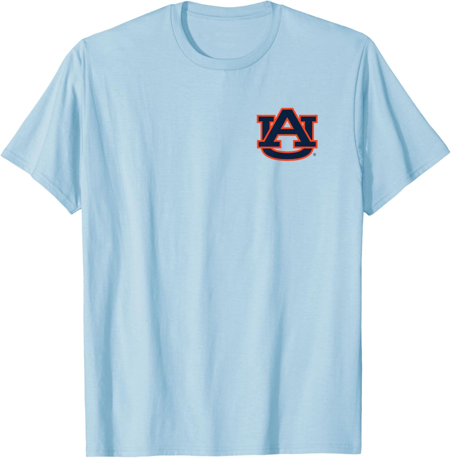 Auburn Tigers Front/Back Logo Officially Licensed T-Shirt - T-Shirt | Light Blue
