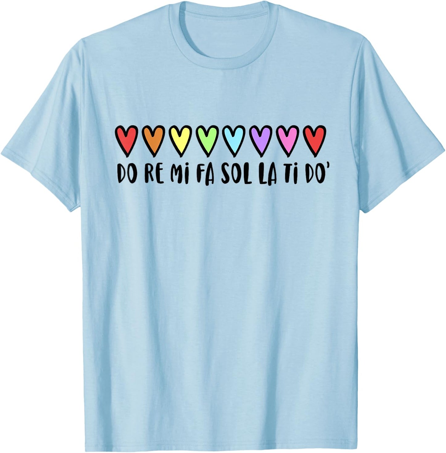 Music Teacher Hearts Music Teaching T-Shirt - T-Shirt | Light Blue