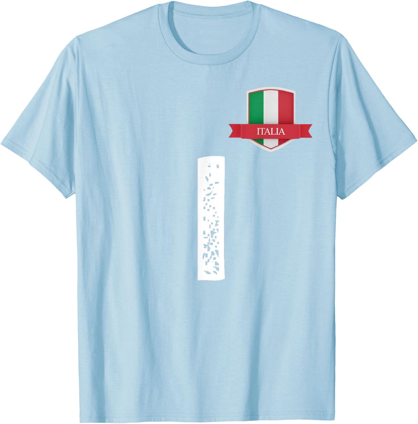 Italian Flag Letter I Italy Red T-Shirt - T-Shirt | Light Blue