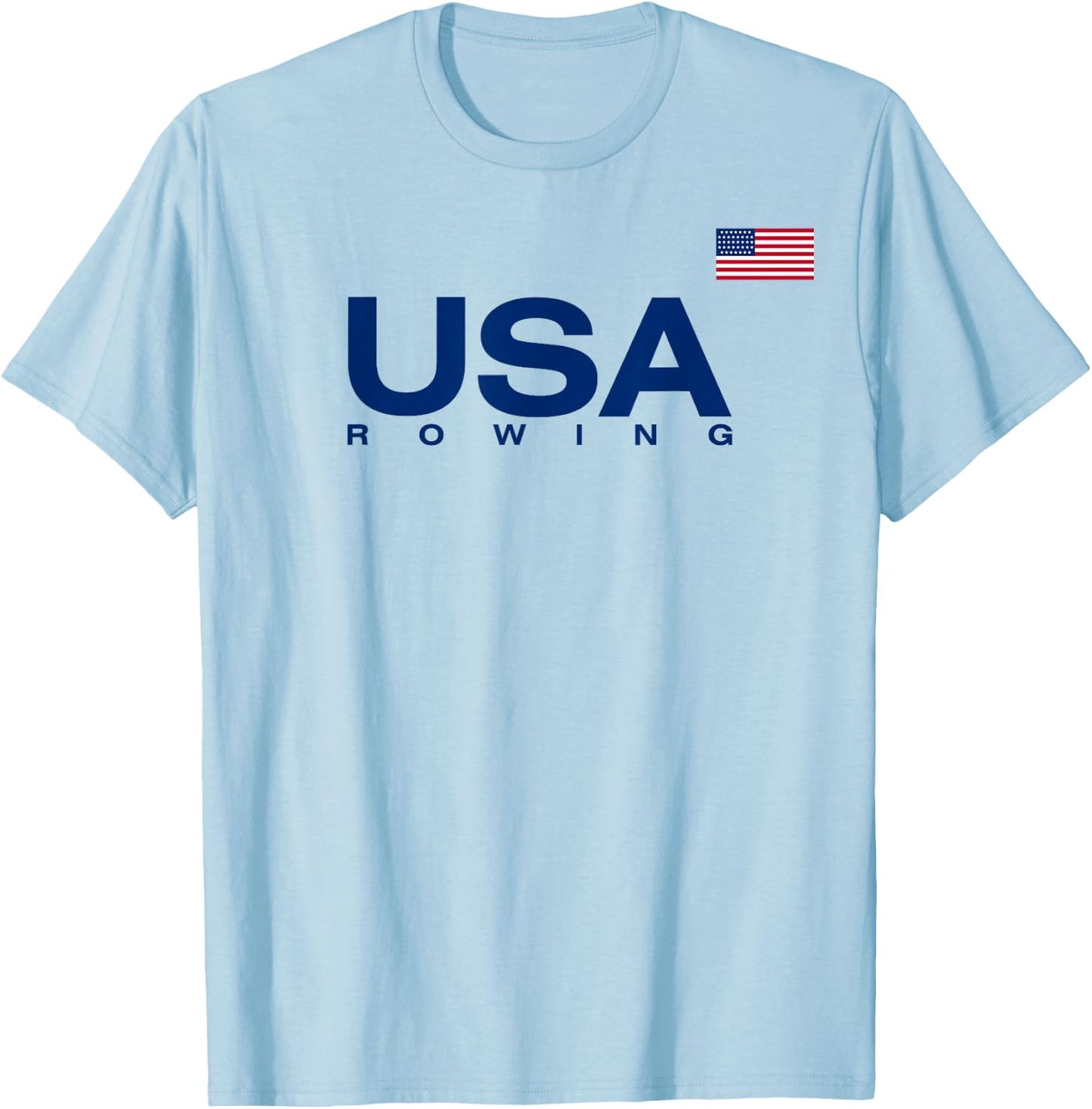 USA Rowing Flag T-Shirt - T-Shirt | Light Blue