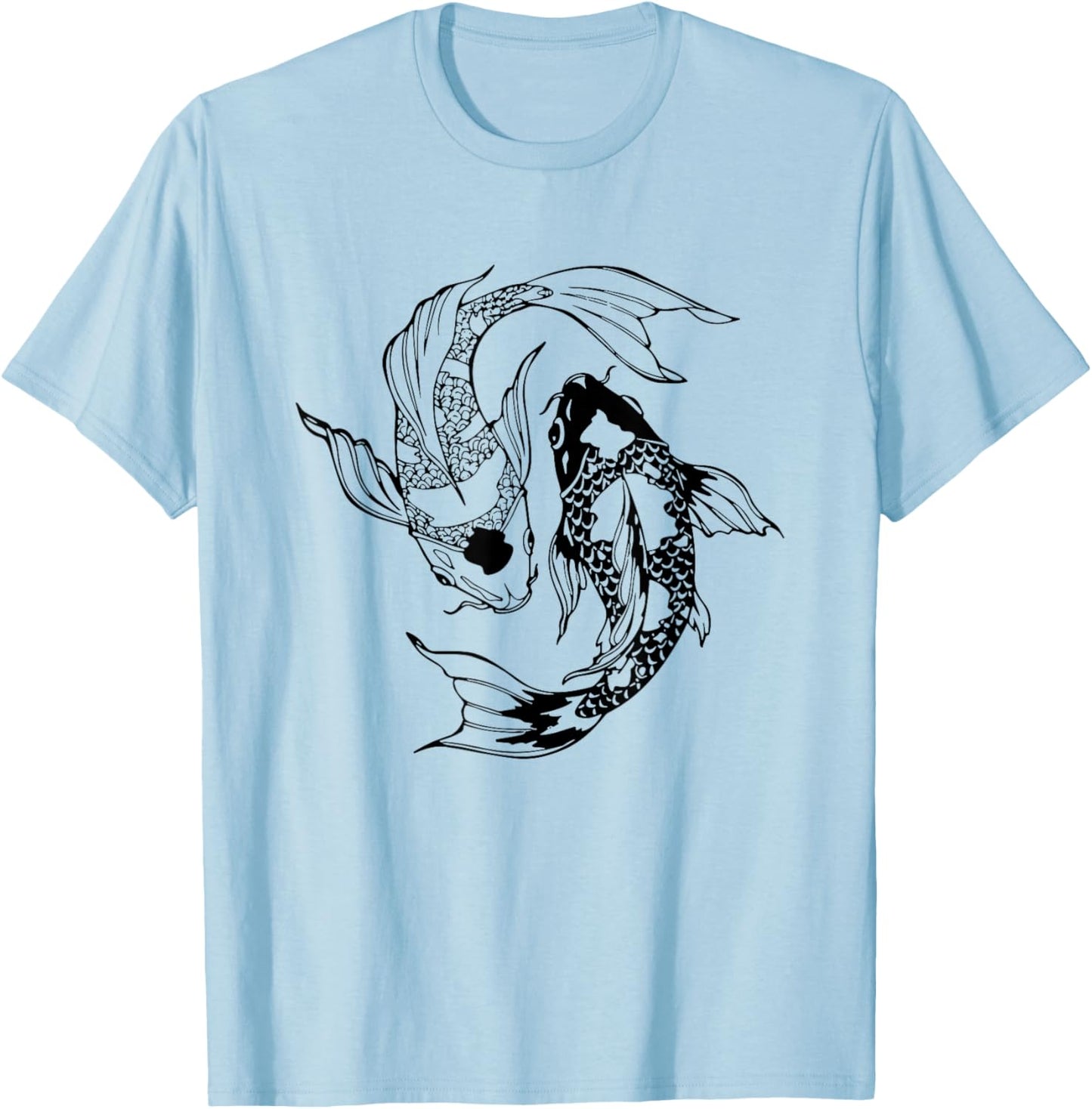 Koi Fish Aesthetic Japanese Art T-Shirt - T-Shirt | Light Blue