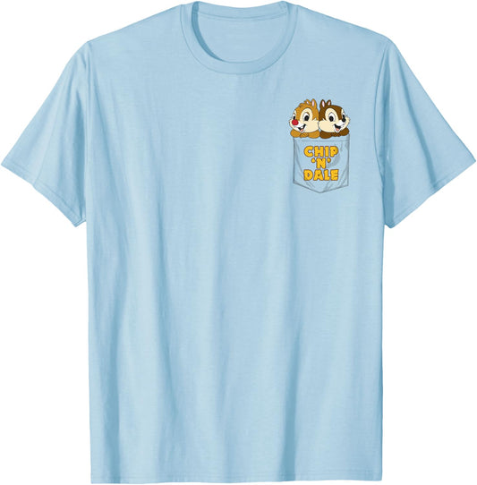Disney Chip 'N Dale Faux Pocket T-Shirt - T-Shirt | Light Blue