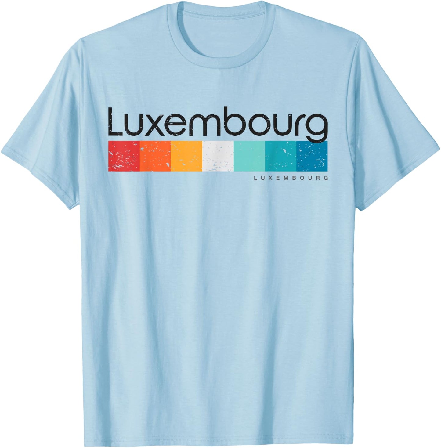 Vintage Luxembourg Retro Design T-Shirt - T-Shirt | Light Blue