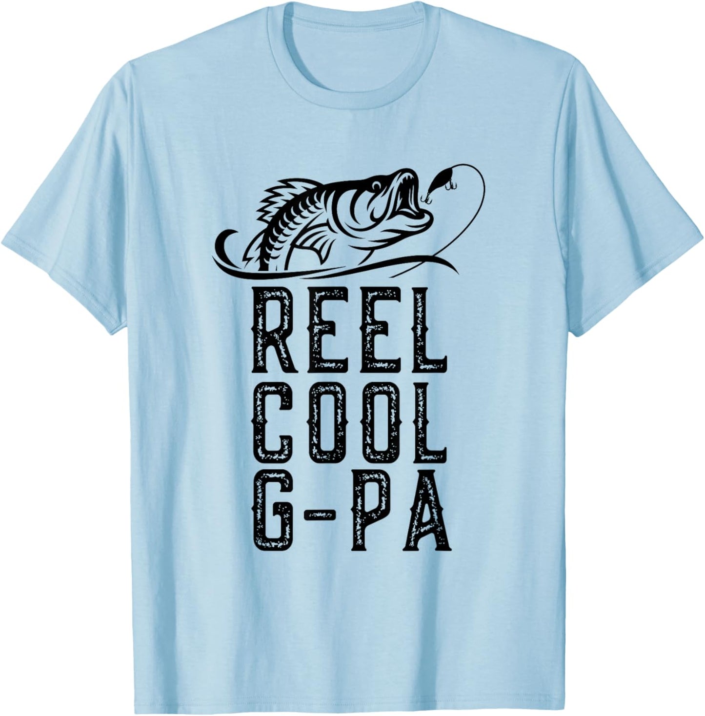 Reel Cool G-Pa Fishing Fisherman Funny Retro GPa T-Shirt - T-Shirt | Light Blue