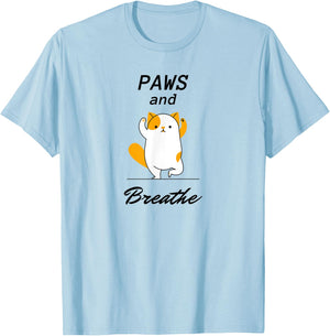 Paws & Breathe Yoga shirt T-Shirt - T-Shirt | Light Blue