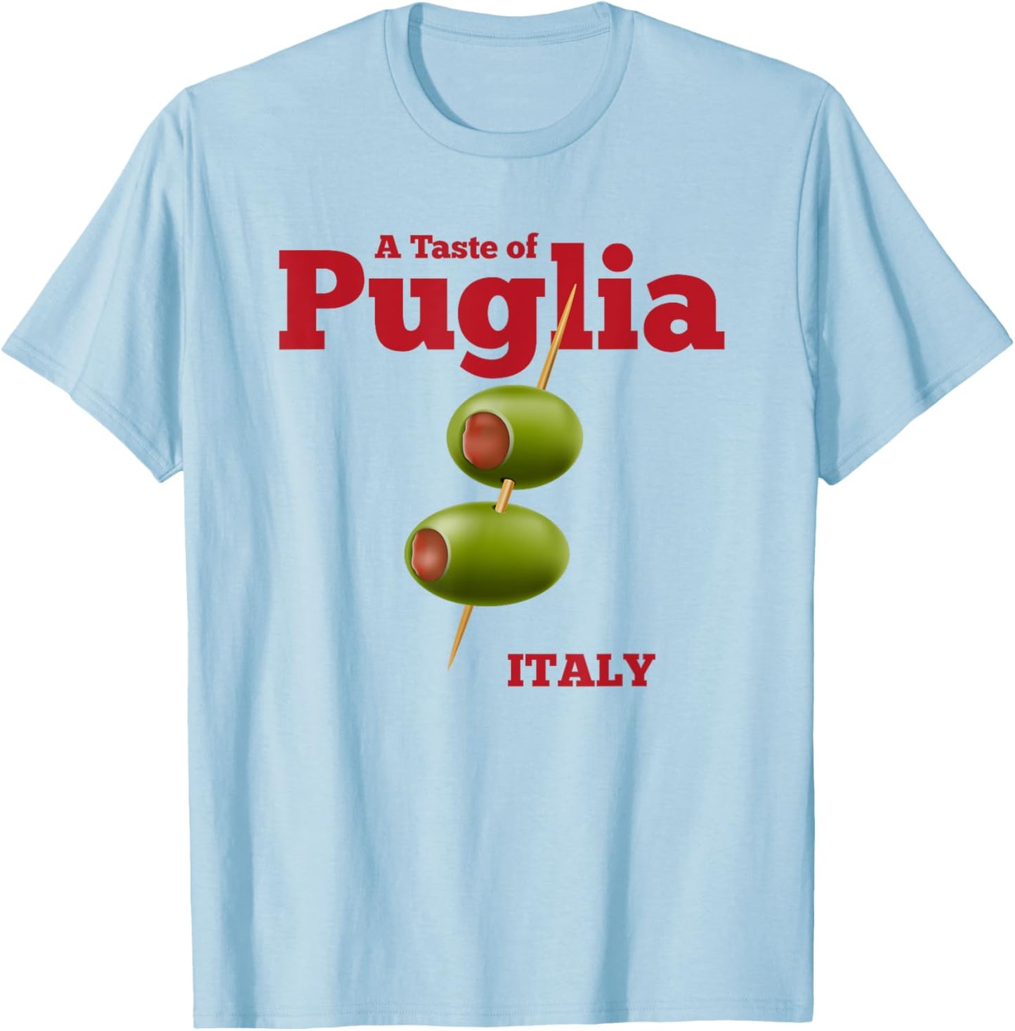 Puglia Olives T-Shirt - T-Shirt | Light Blue