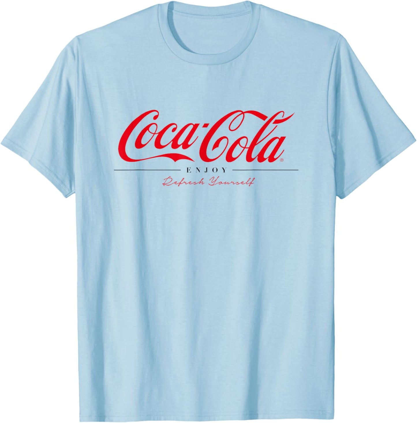 Coca Cola Enjoy And Refresh Yourself T-Shirt - T-Shirt | Light Blue