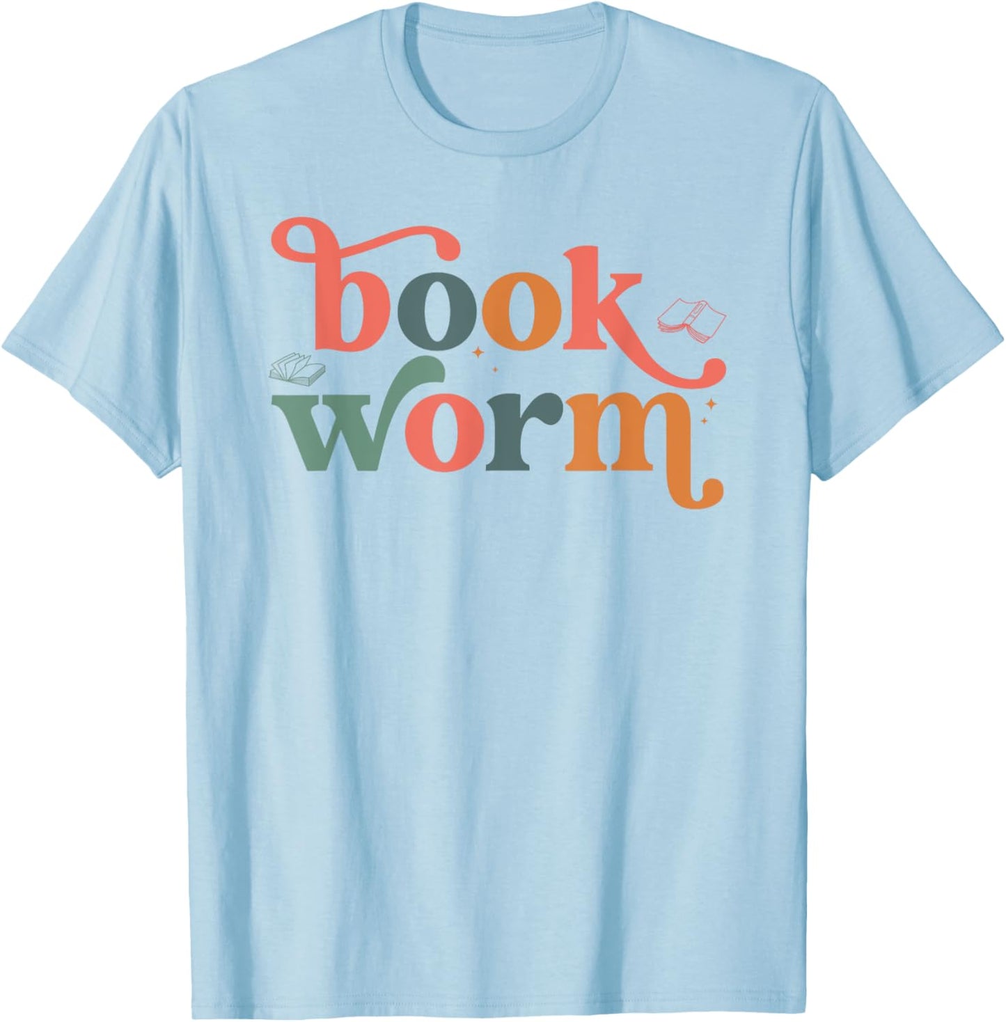 Book Worm Reading Women Book Lovers T-Shirt - T-Shirt | Light Blue
