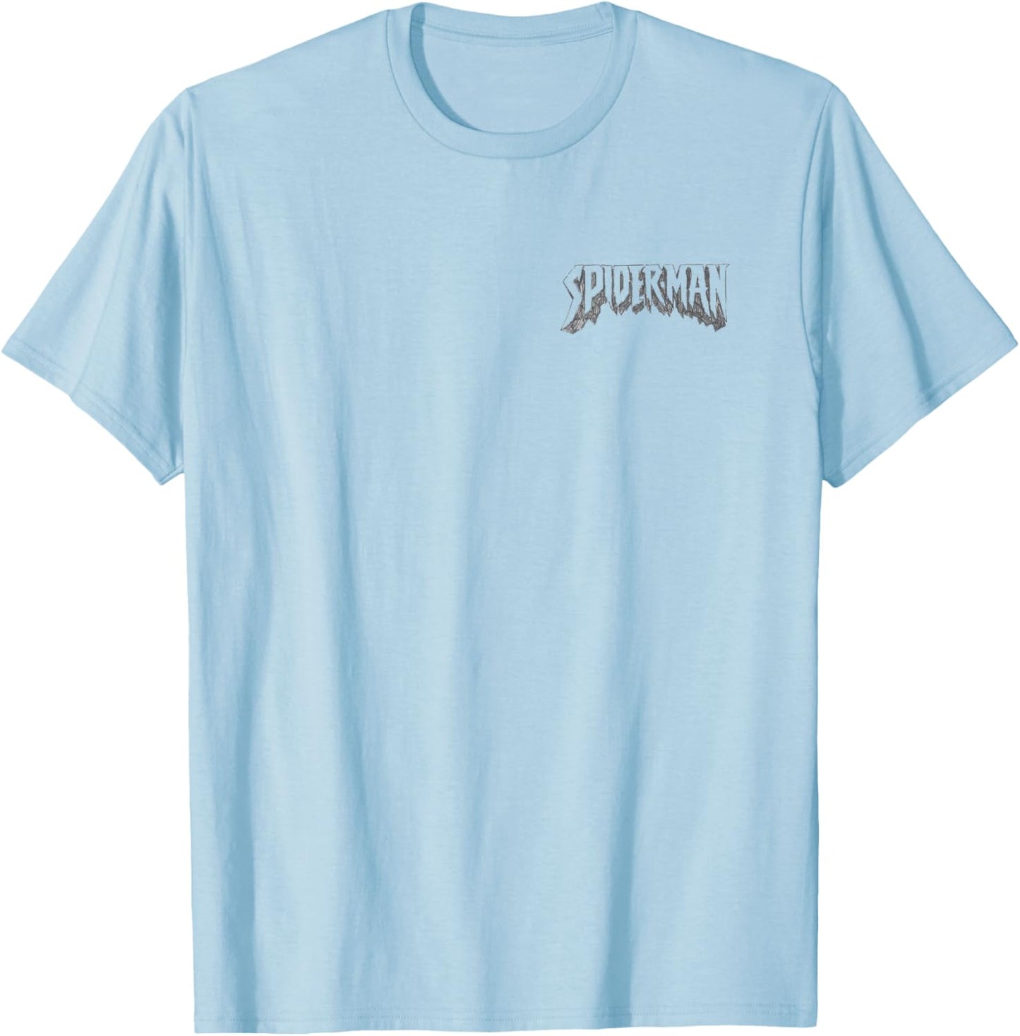 Spider-Man - Sketchy Comic Panels T-Shirt - T-Shirt | Light Blue