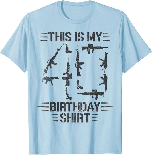 40th Birthday for 40 Years Old Guns and Weapons Owner T-Shirt - T-Shirt | Light Blue