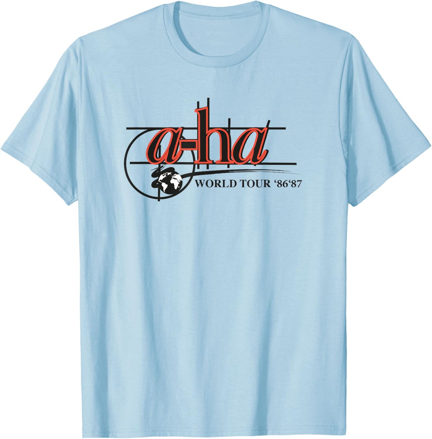 A-Ha World Tour '86 '87 T-Shirt - T-Shirt | Light Blue