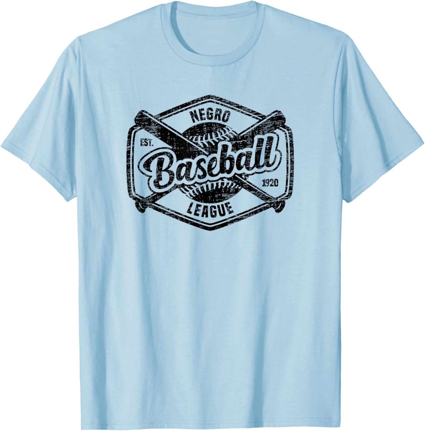Vintage Negro League Baseball Apparel Black History Month T-Shirt - T-Shirt | Light Blue