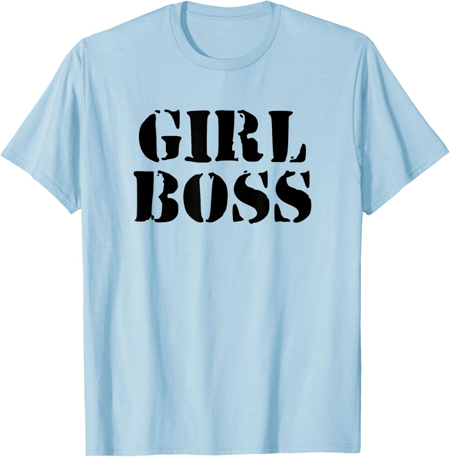 Girl Boss - Female Empowerment Minimalist Vintage T-Shirt - T-Shirt | Light Blue