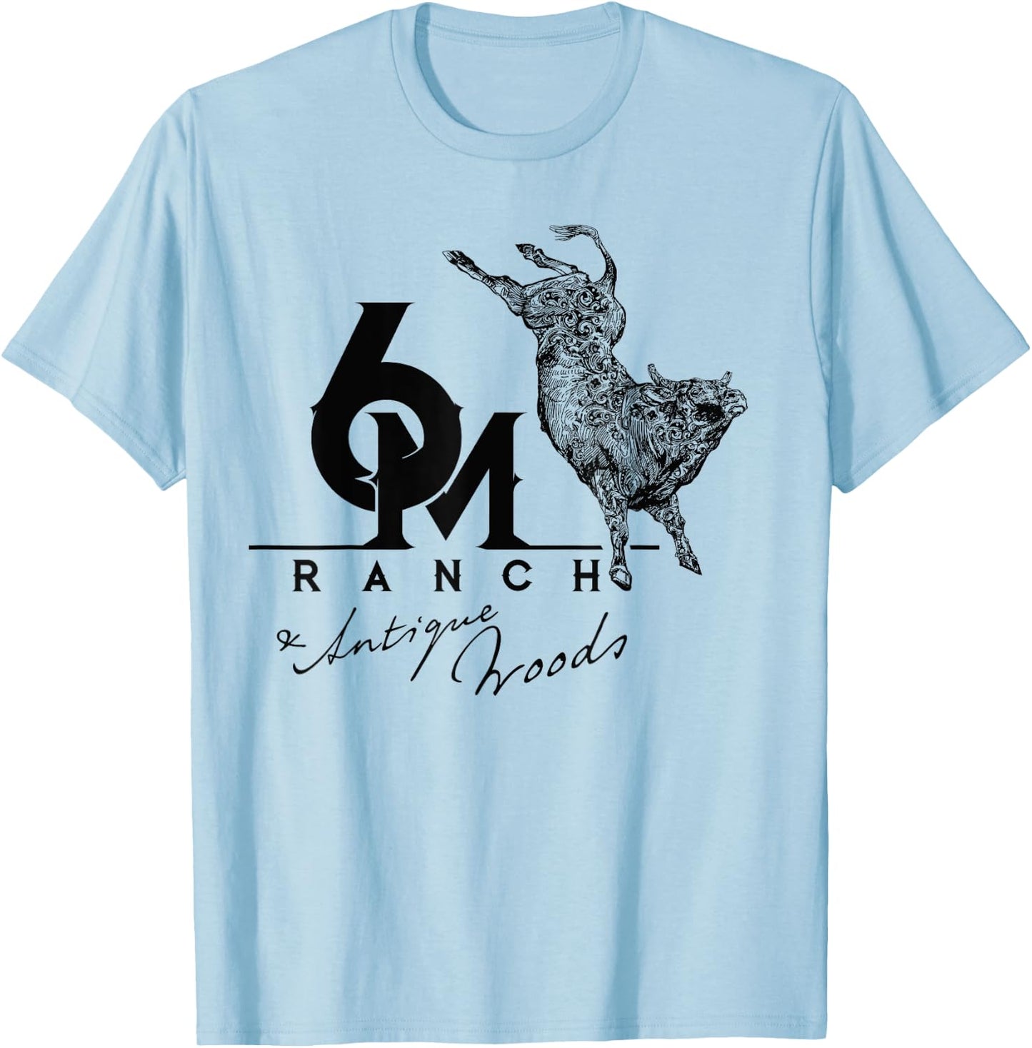 Bucking Bull Rodeo 6M Ranch 6262 T-Shirt - T-Shirt | Light Blue