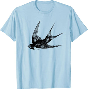 Swallow Bird Birding Animal Lover Gift T-Shirt - T-Shirt | Light Blue