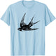 Swallow Bird Birding Animal Lover Gift T-Shirt - T-Shirt | Light Blue