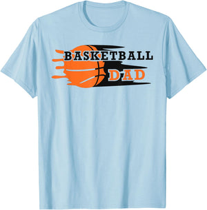 Vintage Proud Basketball Dad Fathers Day Basketball Player T-Shirt - T-Shirt | Light Blue