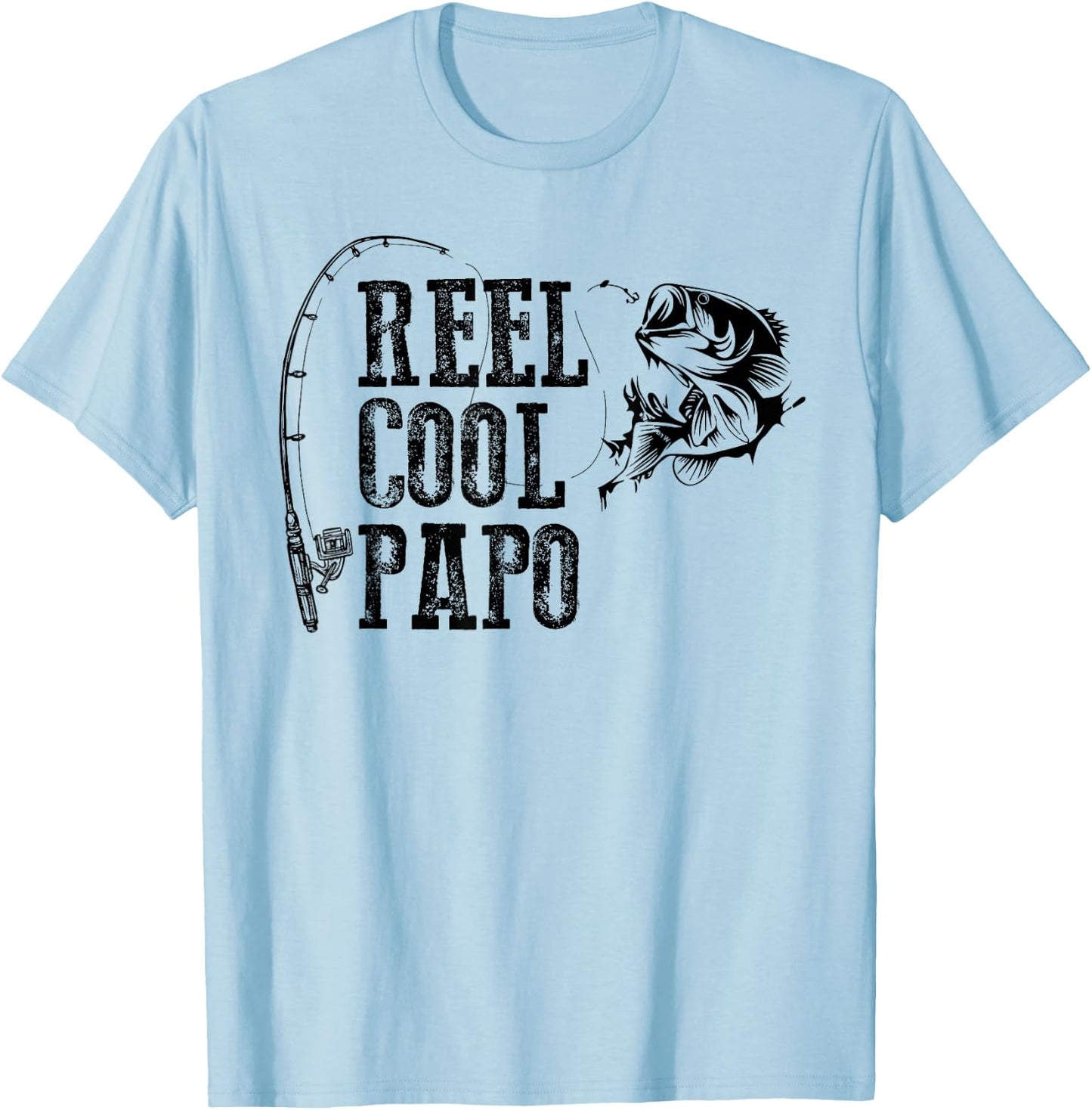 Papo Fishing: Reel Cool Papo Funny Gift T-Shirt - T-Shirt | Light Blue