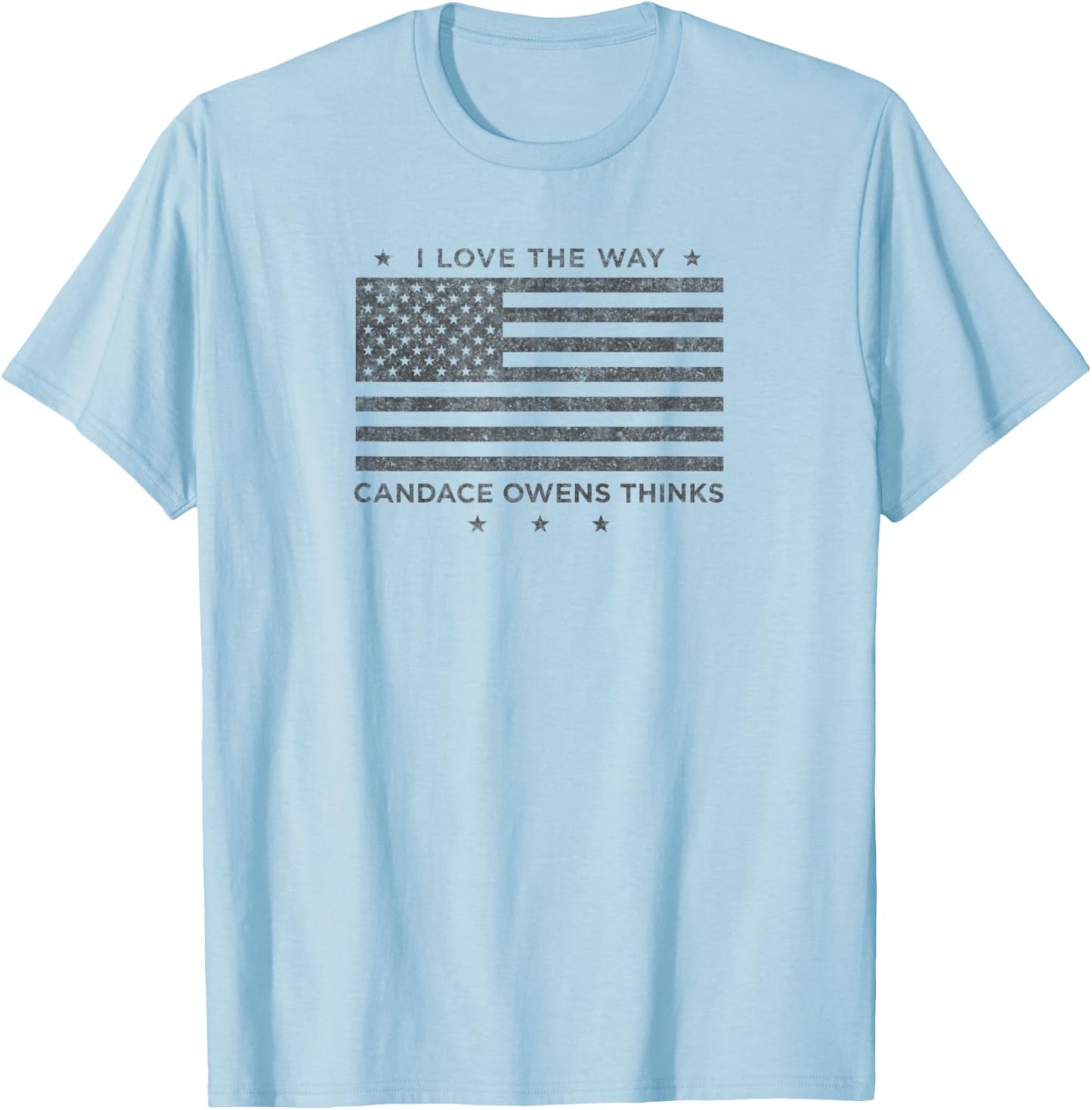 I Love The Way Candace Owens Thinks - For President 2024 T-Shirt - T-Shirt | Light Blue