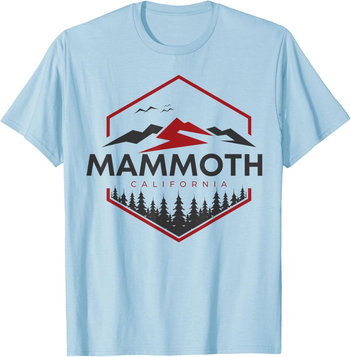 Mammoth California Epic Mountain Views T-Shirt - T-Shirt | Light Blue