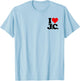 I Love Heart J.c. Jc J C Initials Name on a T-Shirt - T-Shirt | Light Blue