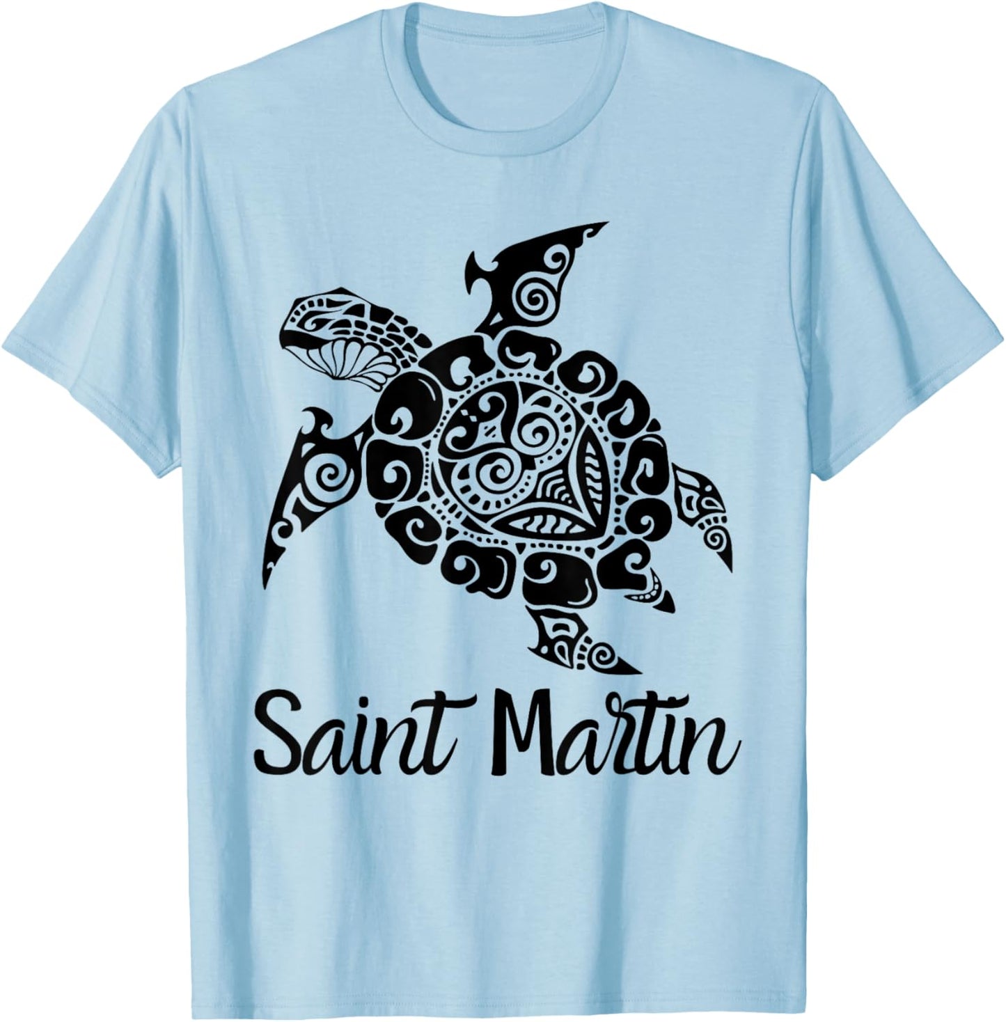 Turtle Saint Martin / Sint Maarten T-Shirt - T-Shirt | Light Blue