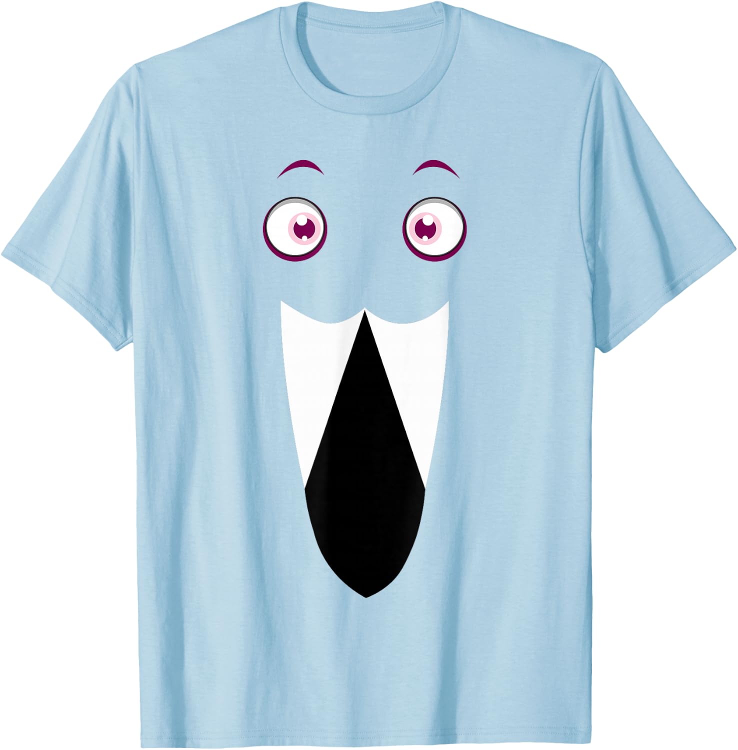 Cute Flamingo Face Awesome Pink Halloween Flamingo Costume T-Shirt - T-Shirt | Light Blue