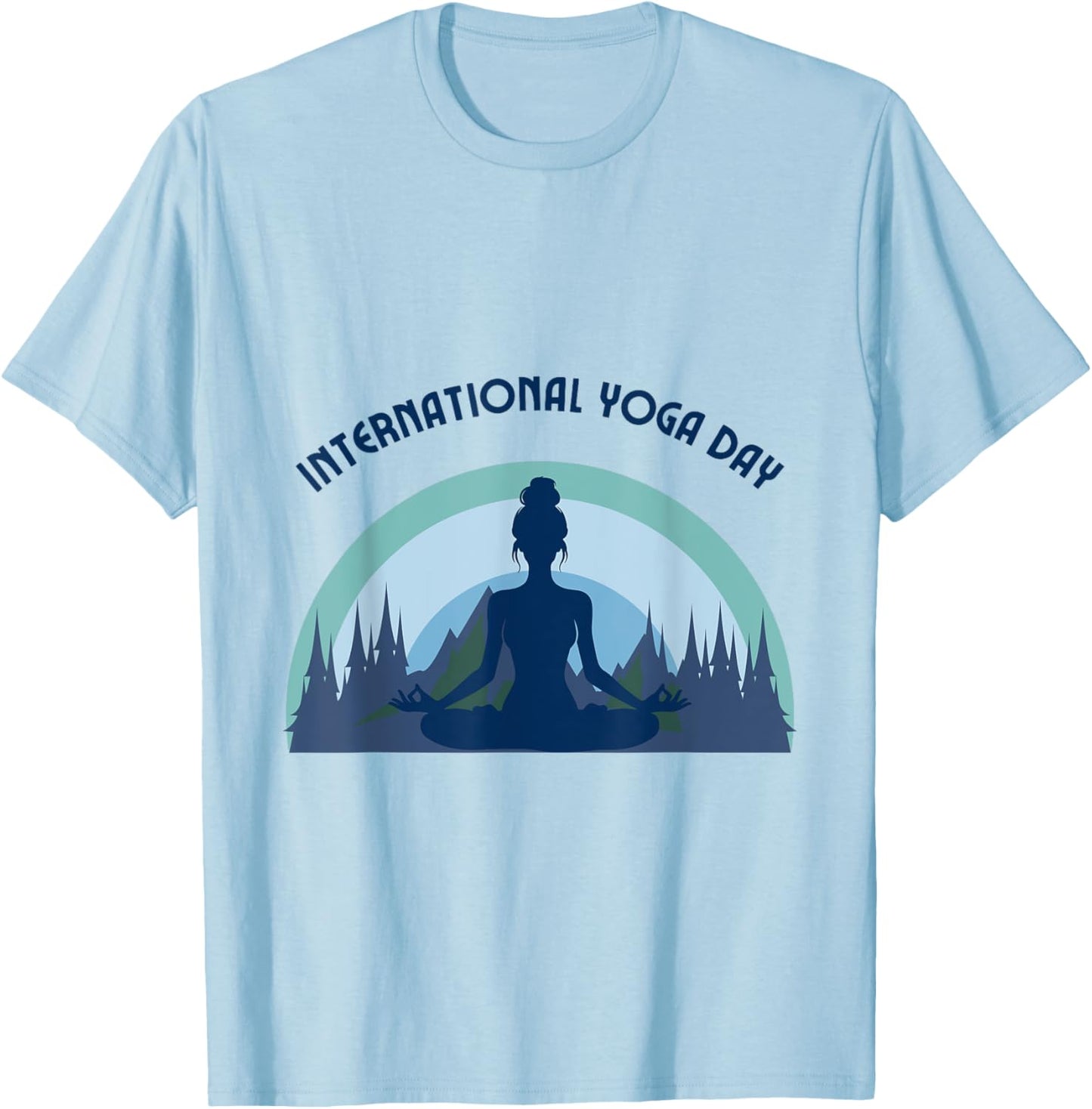 International Yoga Day T-Shirt - T-Shirt | Light Blue