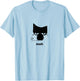 Meh Black Cat Funny T-Shirt - T-Shirt | Light Blue