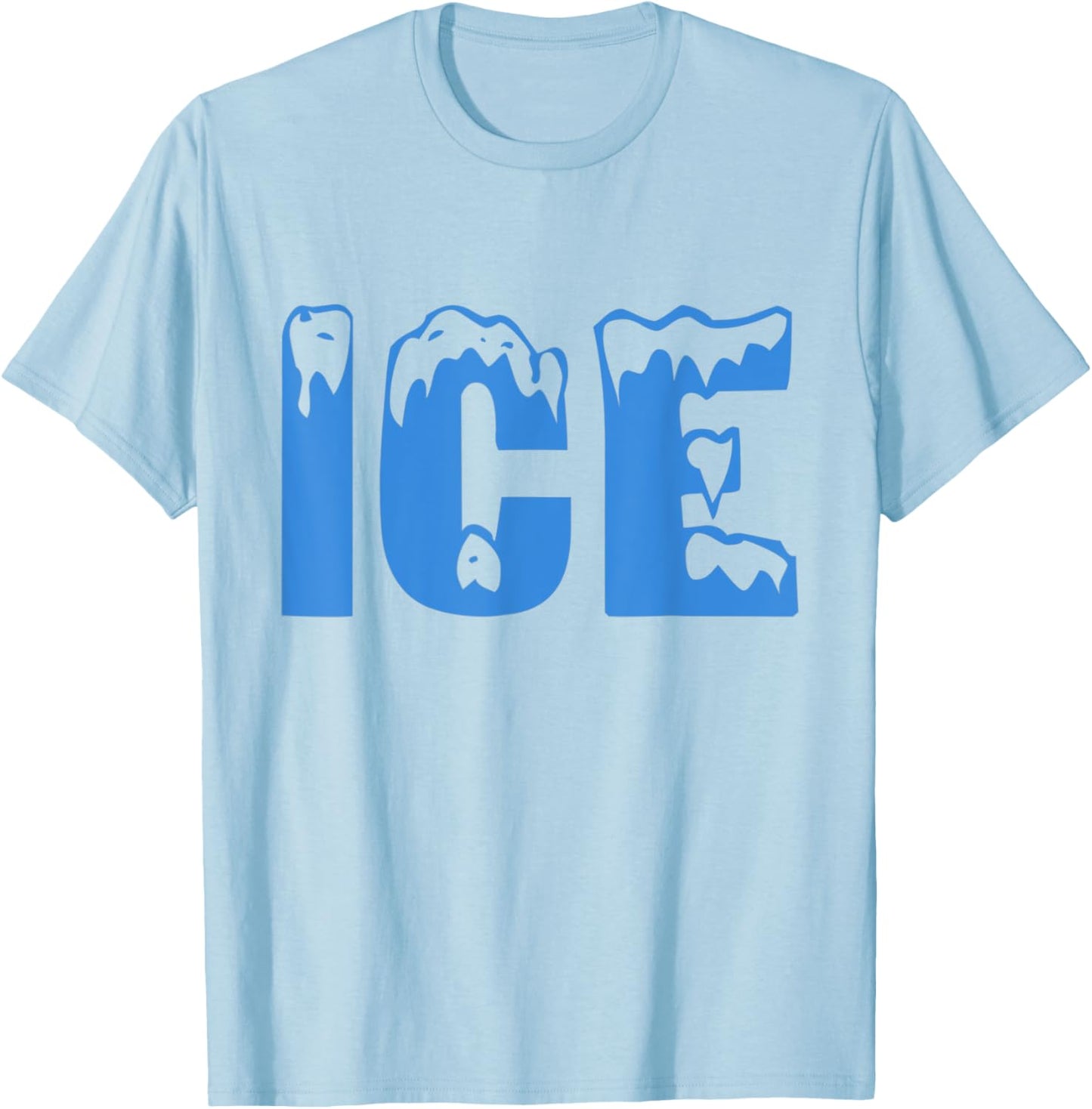 Funny Fire and Ice Costume Halloween 2024 Family Matching T-Shirt - T-Shirt | Light Blue